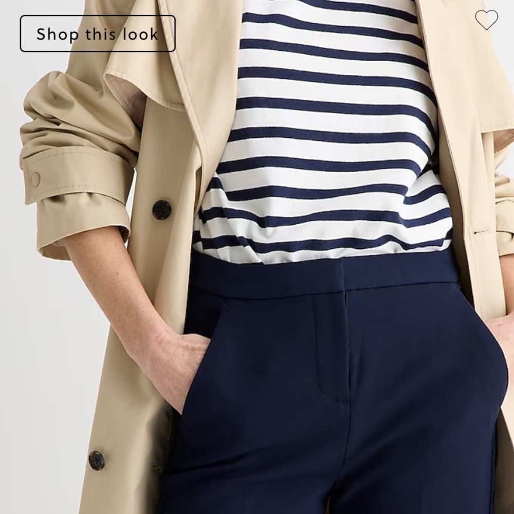 JCrew Kate straight leg pants in navy blue